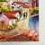 1997 Vintage Art Original Watercolor Cobblestone Village #1 by Carrillo For Sale In San Diego - Image 6 of 8