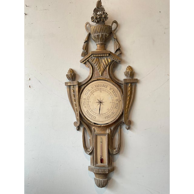 1880s French Carved Wood Barometer For Sale In New York - Image 6 of 12