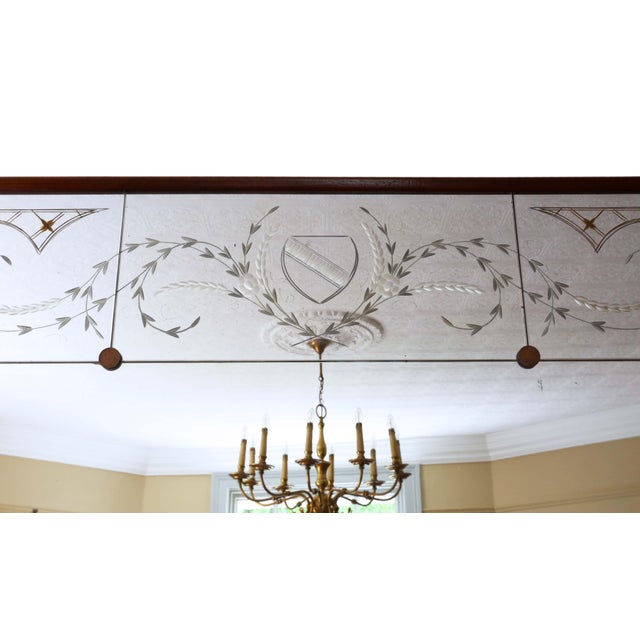 Large Vintage Italian Mahogany Wall Mirror, 1950 For Sale - Image 6 of 11