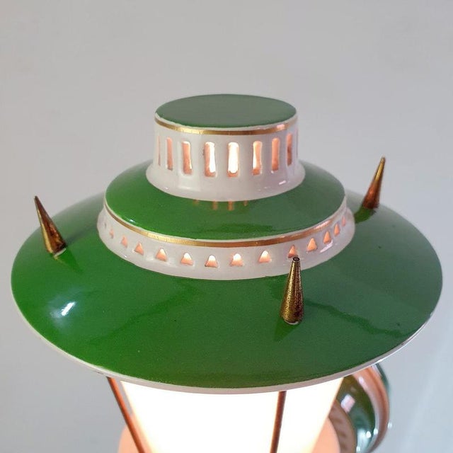 Metal Mid-Century Wall Sconces in Porcelain and Brass, France, 1970s, Set of 2 For Sale - Image 7 of 12