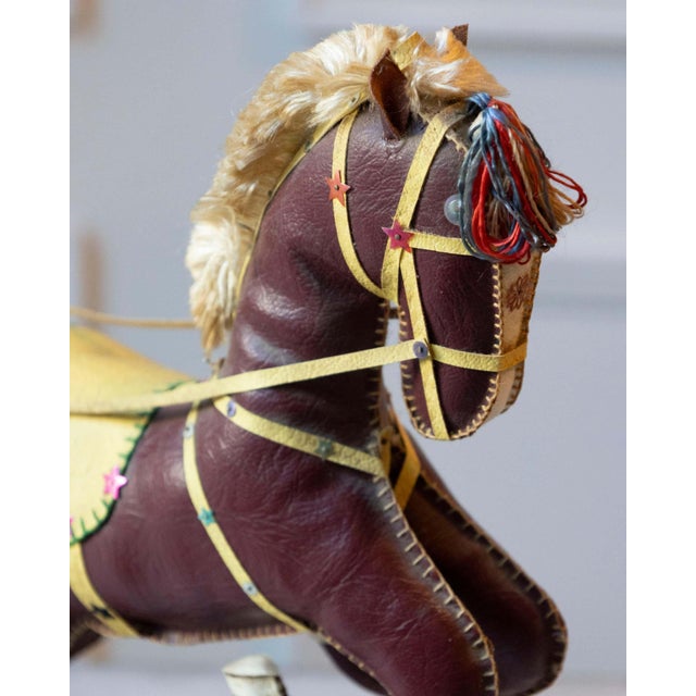 French Decorative Horse in Moleskin with Saddle and Harness, 20th Century For Sale - Image 11 of 13