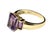Modern 14k Gold and Amethyst Cocktail Ring For Sale - Image 3 of 6