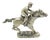 Vintage Italian Sterling Silver 925 Racing Horse Figurine from Arezzo, 1970s For Sale