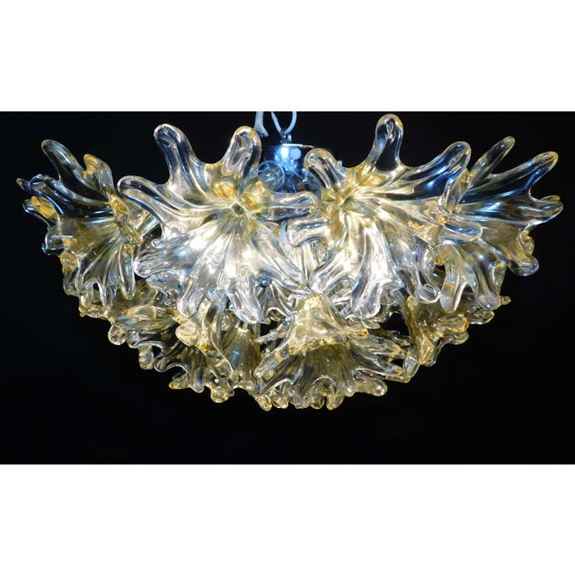 Glass 20th Century Murano Esprit Flush Mount by Venini For Sale - Image 7 of 7
