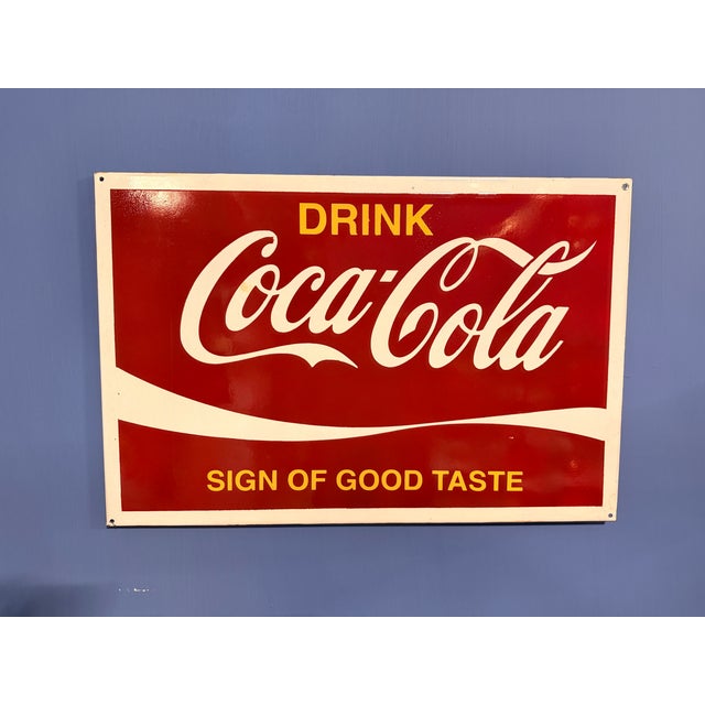 Coca Cola Sign, 1970s, in Flawless conditions. Designed 1970 to 1979