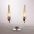 Glass Art Deco Twin Candelabra Lamp with Original Glass Shades from Adnet, 1920s For Sale - Image 7 of 8