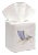 Blue Deck Chair Tissue Box Cover White Linen & Cotton, Embroidered For Sale