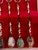 Metal Vintage Barasch Aco Inox Semi Precious Stone Cocktail Forks- Set of 6 For Sale - Image 7 of 11
