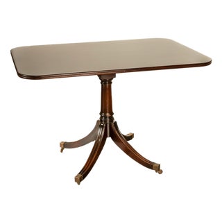 Antique Tilt Top Georgian Regency Mahogany Pedestal Breakfast Dining Table 1810 For Sale