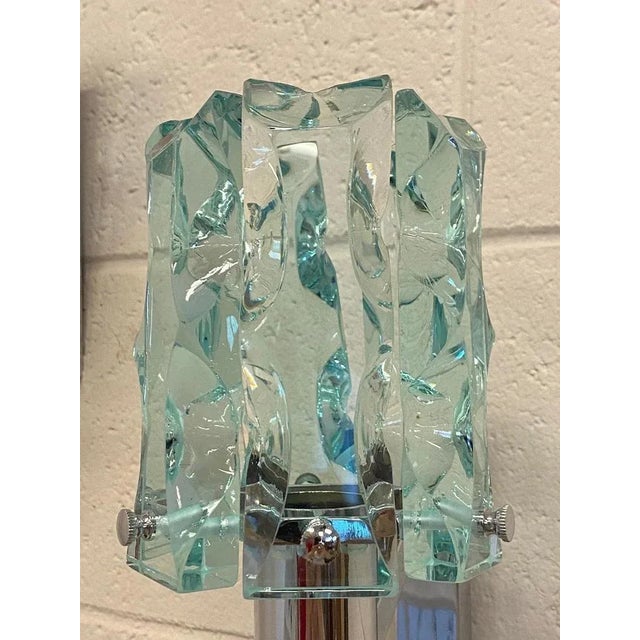 Metal Wall Lights with Chromed Steel Frame from Cristal Art, 1970s, Set of 2 For Sale - Image 7 of 13