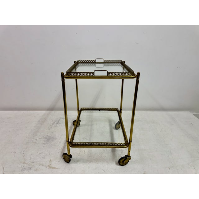 French Brass Drinks Trolley, 1960s For Sale - Image 13 of 18