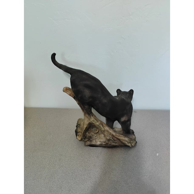Safari Debra Minette 1999 Wildlife Sculpture Black Panther For Sale - Image 3 of 5