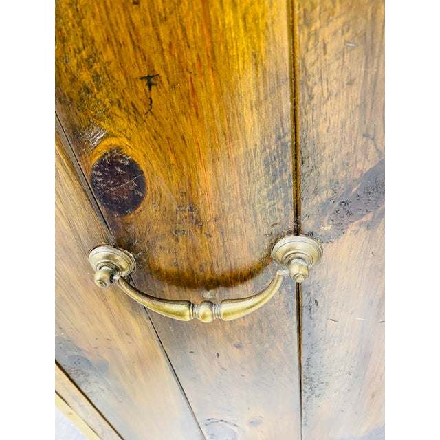 Vintage Rustic Stained Glass Two Door Cabinet by Habersham. For Sale - Image 9 of 12