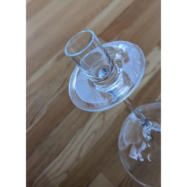 Nils Landberg 1980s Single Orrefors Gabriel Candlestick Candle Holder Nils Landberg Sweden For Sale - Image 4 of 8