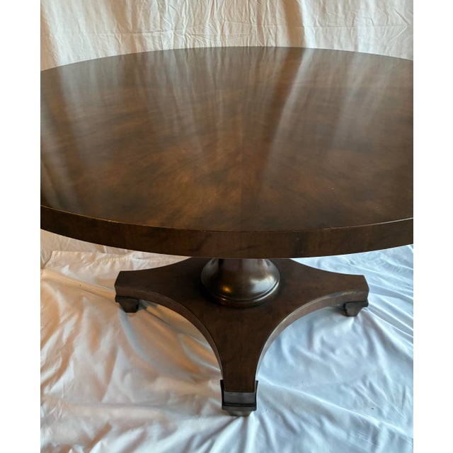Late 20th Century Baker Furniture Collector’s Edition Round Pedestal Dining Table For Sale In Dallas - Image 6 of 9
