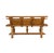 1960s Vintage Rustic Raw Wood Long Sitting Bench With Back For Sale - Image 5 of 9