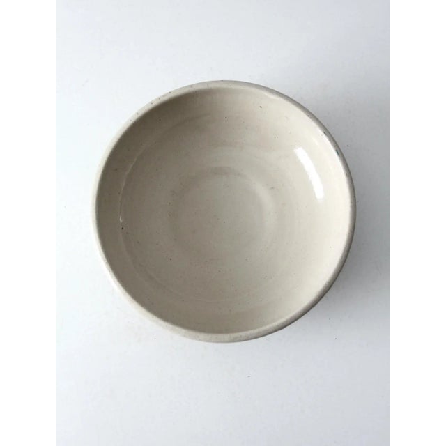 Cream Vintage Red Wing Pottery "Incised Peasant" Bowl For Sale - Image 8 of 10