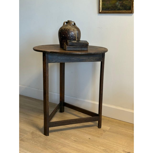 Antique English Cricket Table, c.1920 For Sale - Image 4 of 5