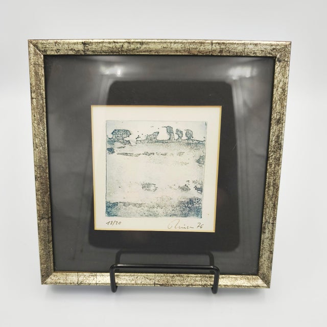 Black Unknown, Landscapes, 1970s, Etchings on Paper, Framed, Set of 3 For Sale - Image 8 of 11