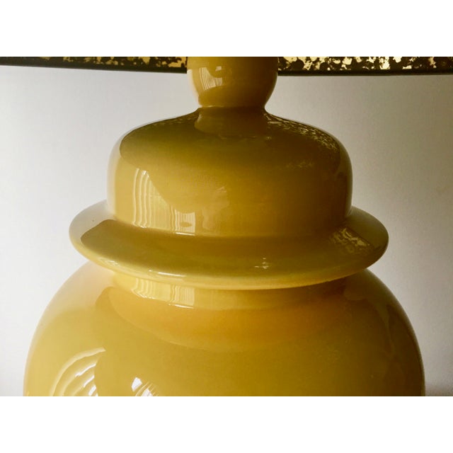 Royal Haeger Yellow Ginger Jar Lamp Chairish