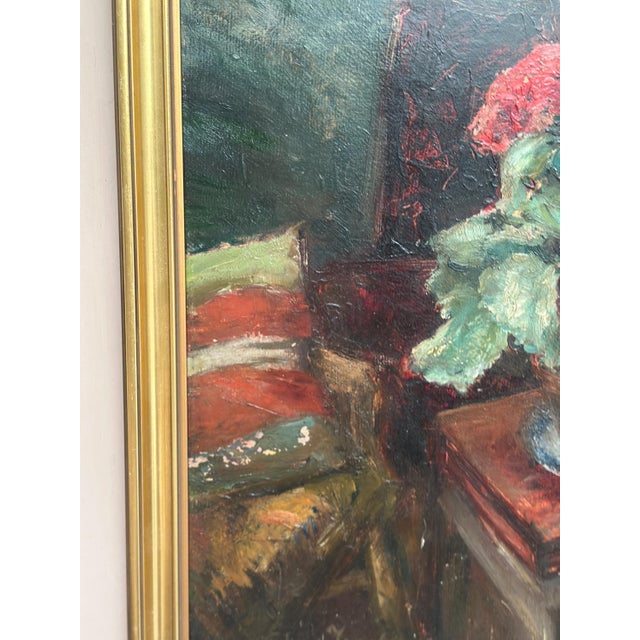 Elna Jacobsson, Cineraria in a Pot, 1960s, Oil Painting on Panel, Framed For Sale - Image 4 of 18
