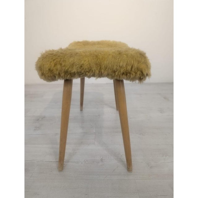 Yellow Mid-Century Modern Pouffe in Yellow, 1960s For Sale - Image 8 of 12