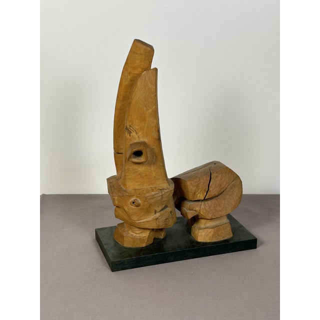 Wooden Sculpture by Luigi Nervo, 1973 For Sale - Image 17 of 17