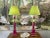 Aren't these the cutest? These vintage wooden lamps have been hand painted in a bright cheerful fuchsia lacquer paint with...