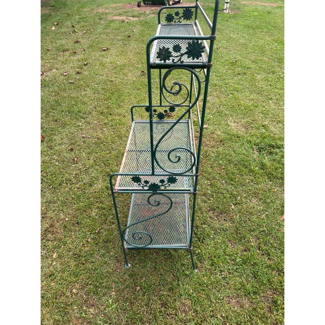 American Beautiful Vintage Woodard Outdoor Baker’s Rack, Attributed For Sale - Image 3 of 3
