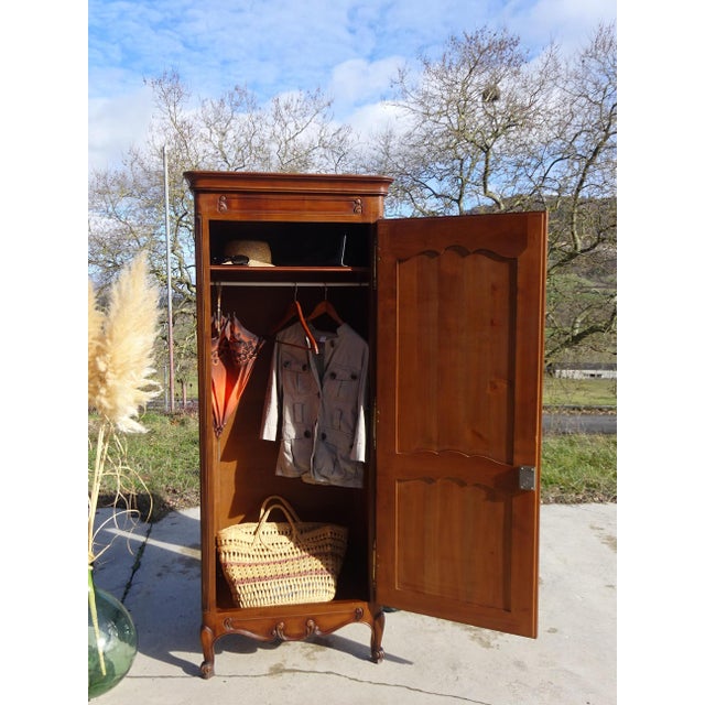 Louis XV Style Cherrywood Bonnetière, 1980s For Sale - Image 9 of 18