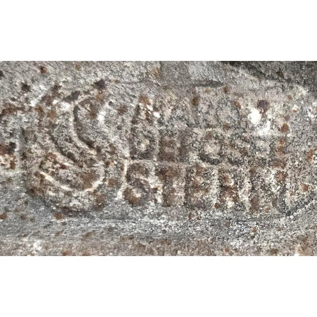 Metal Antique French Cast Iron Fireback With Royal Arms of France - Fabulous Patina For Sale - Image 7 of 9