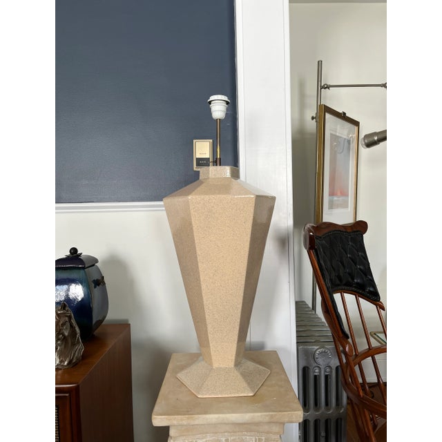 Postmodern French Deco Ceramic Lamp For Sale - Image 10 of 10
