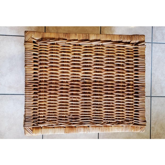 Large Square Rattan Chest, Vintage For Sale - Image 11 of 12