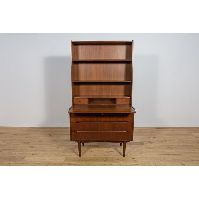 Mid-Century Modern Mid-Century Teak Shelf with Pull-Out Top, Denmark, 1960s For Sale - Image 3 of 18