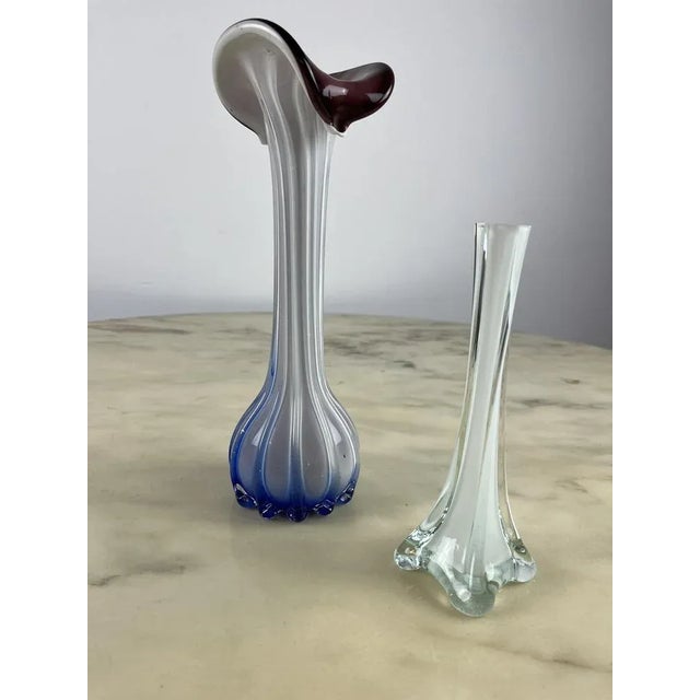 Small Italian Vases in Murano, 1970, Set of 2 For Sale - Image 4 of 12