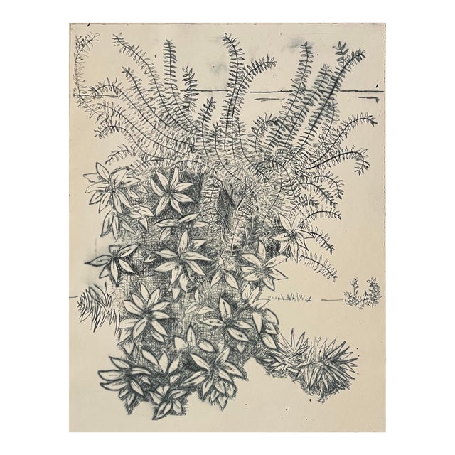 1979 Garden Etching Trial Proof by Smith For Sale