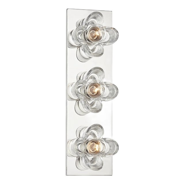 Mitzi Shea 16.5 in. 3 Light Bath and Vanity in Polished Nickel Finish For Sale