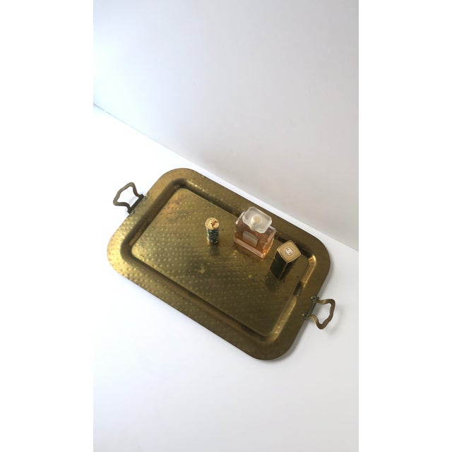 Brass Tray With Handles, Entertaining or Vanity, Circa Mid-20th Century For Sale In New York - Image 6 of 12