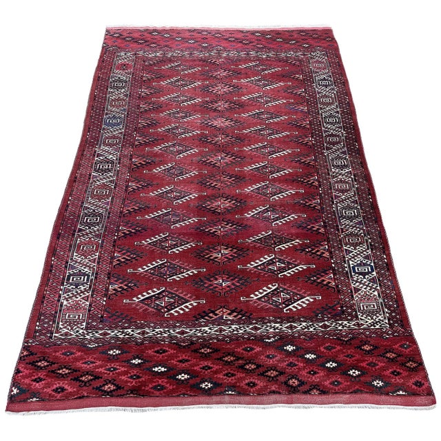 Antique Turkmen Yomut Rug, 1890s For Sale - Image 3 of 18