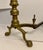 Pair Federal Beehive Ball Claw Brass Andirons For Sale - Image 4 of 10