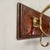 Italian Art Nouveau Wall Coat Rack in Wood and Brass, 1920s For Sale - Image 9 of 11
