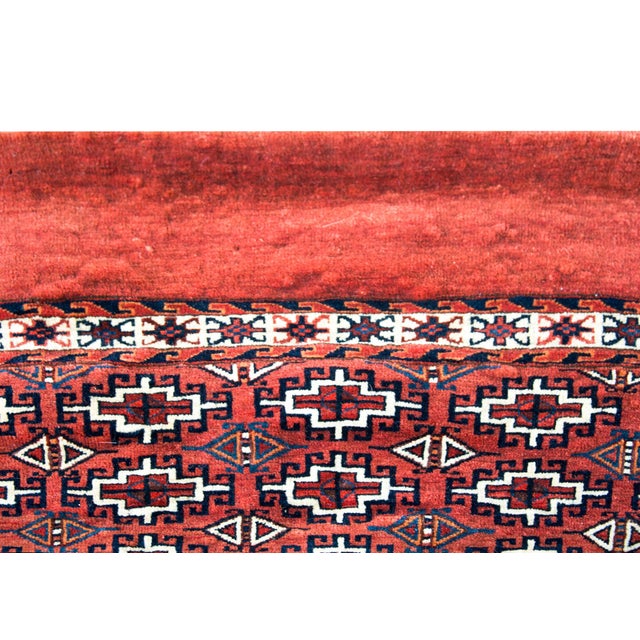 Early 20th Century Persian Yamut Bag Face Rug For Sale - Image 9 of 14