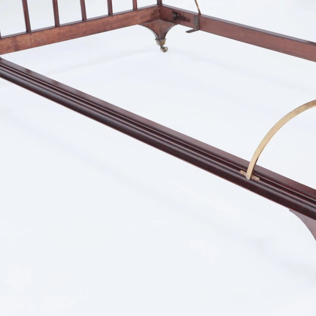 1900s English Brass Mounted Mahogany Campaign Bed For Sale - Image 4 of 7