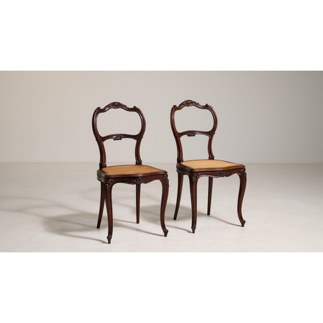 19th Century Pair of Louis Philippe Chairs with Rattan Seats For Sale - Image 11 of 11