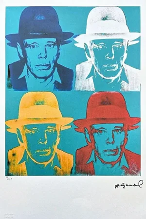 After Andy Warhol, 4x Joseph Beuysr, 1980s, Lithograph