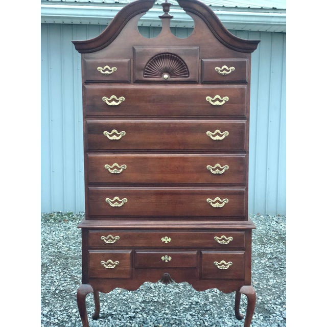 Thomasville Queen Anne Cherry Highboy Chairish