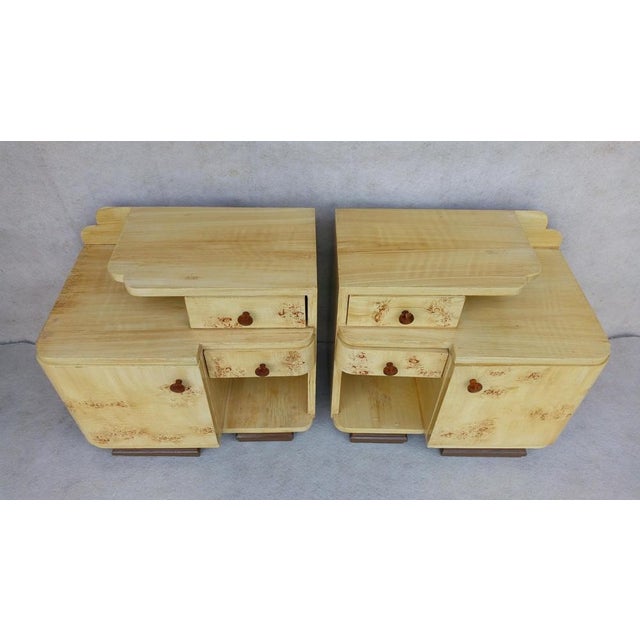 Art Deco Bedside Tables by Jindřich Halabala, Set of 2 For Sale - Image 3 of 18