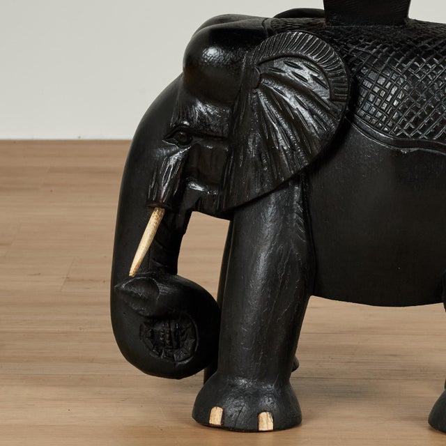 Wood Pair of Antique Anglo Indian Stands or Tables With Elephants For Sale - Image 7 of 18