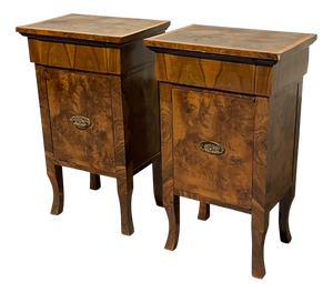 Large Art Deco Italian Bedside Tables, 1930s, Set of 2