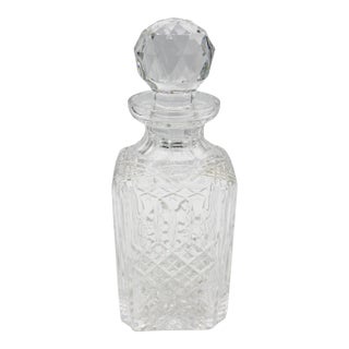Circa 1900 Anglo-Irish Square Shaped Decanter With Stopper For Sale